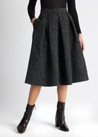 Midi-Rock NINARO aus Baumwoll-Mix in A-Linie - FOX'S-Fashion