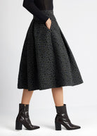 Midi-Rock NINARO aus Baumwoll-Mix in A-Linie - FOX'S-Fashion