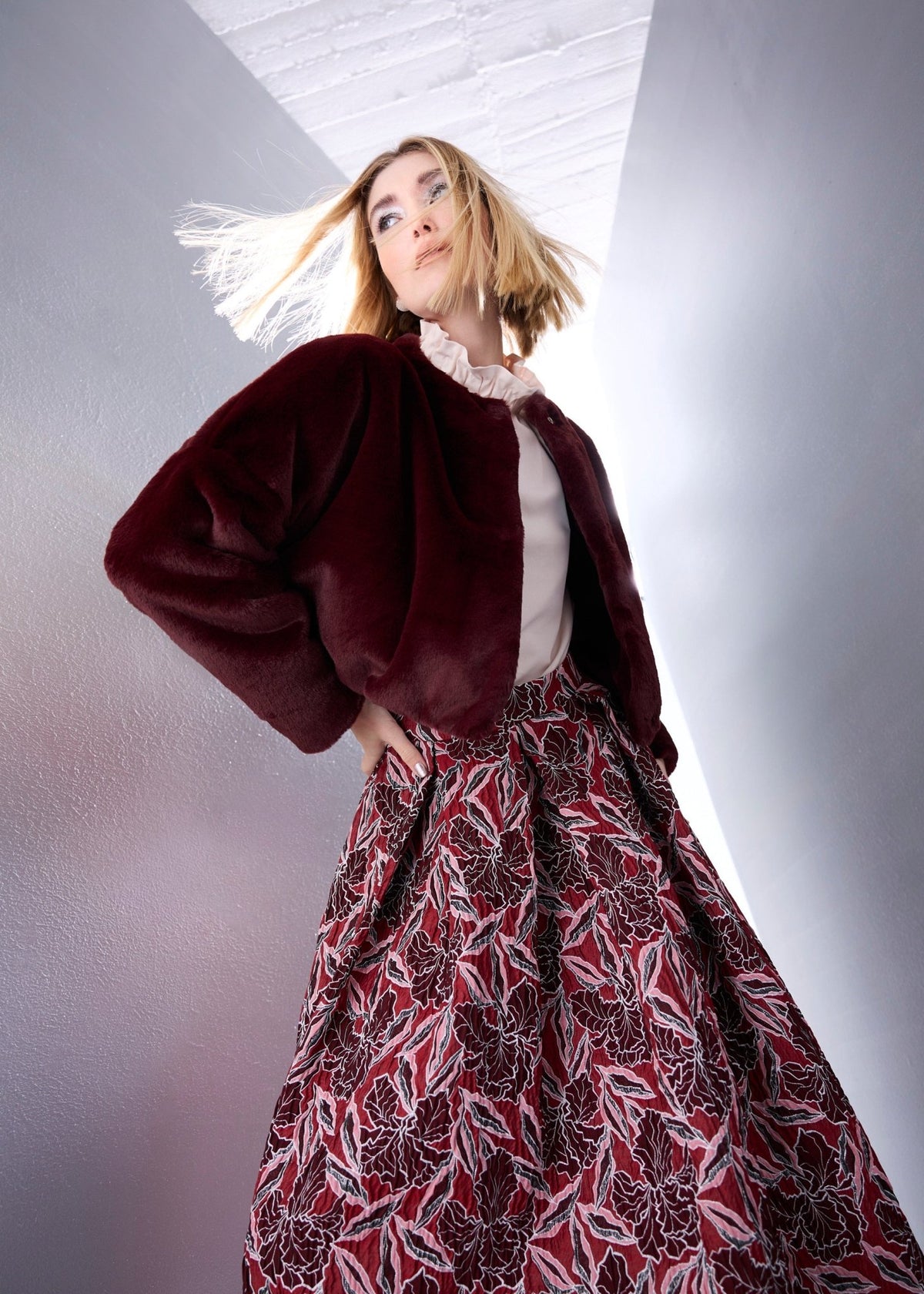 Midi-Rock WUPERO aus Viskose-Baumwoll-Mix in A-Linie - FOX'S-Fashion