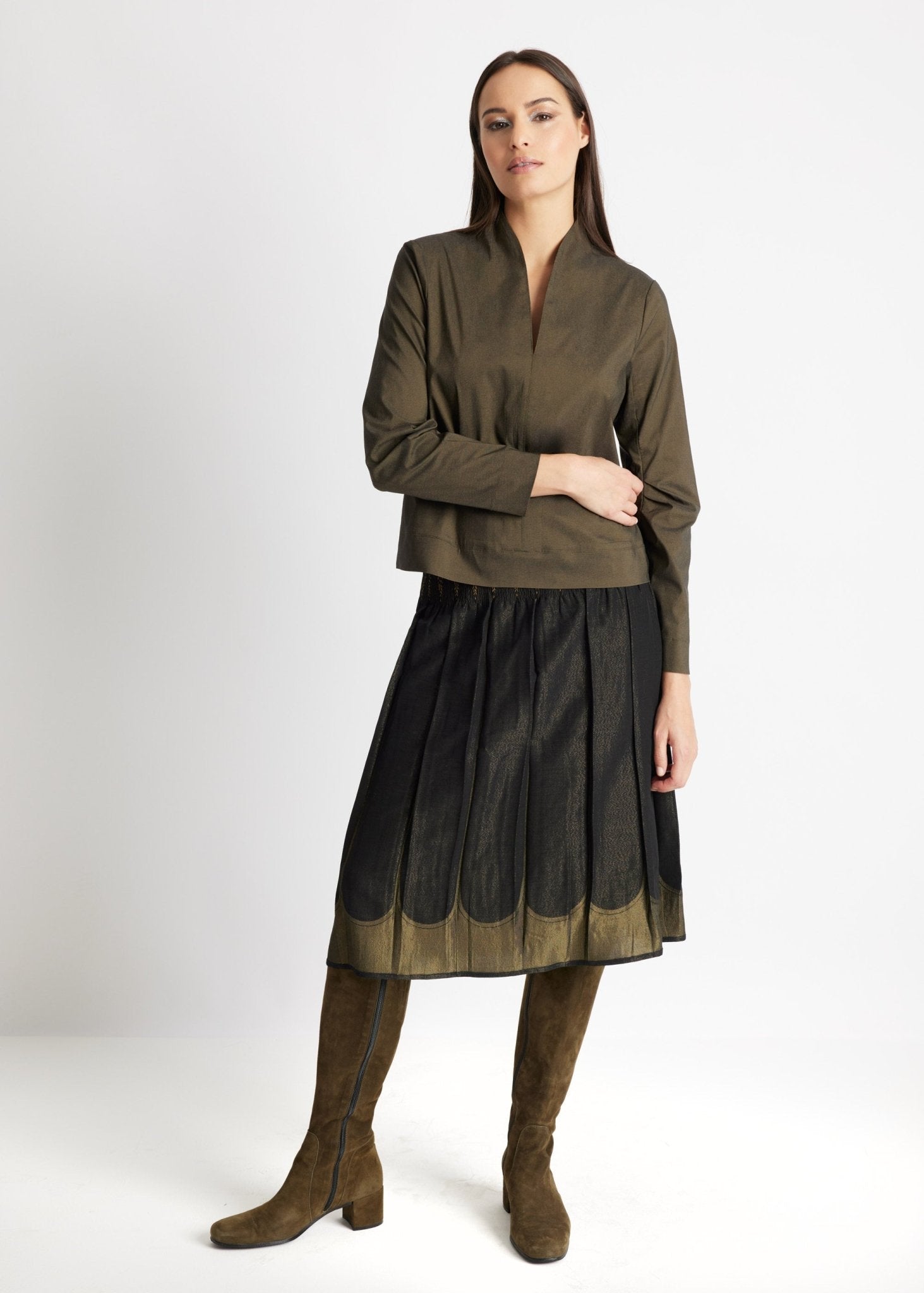 One Size Rock LEPLIRO-W aus Baumwoll-Mix in Midi-Länge - FOX'S-Fashion