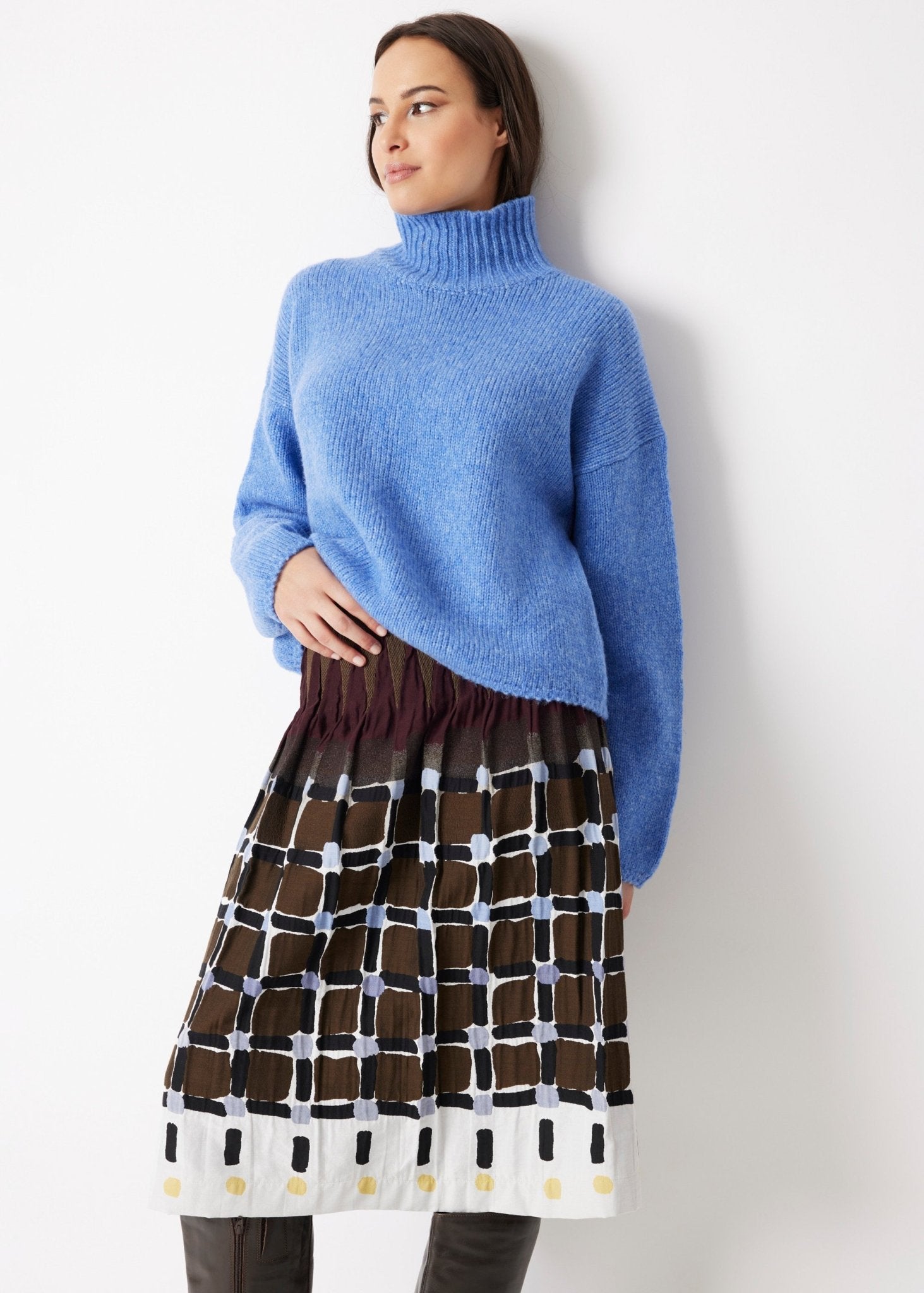 One Size Rock LONGERO-W aus Baumwoll-Mix in Midi-Länge mit Gummibund - FOX'S-Fashion