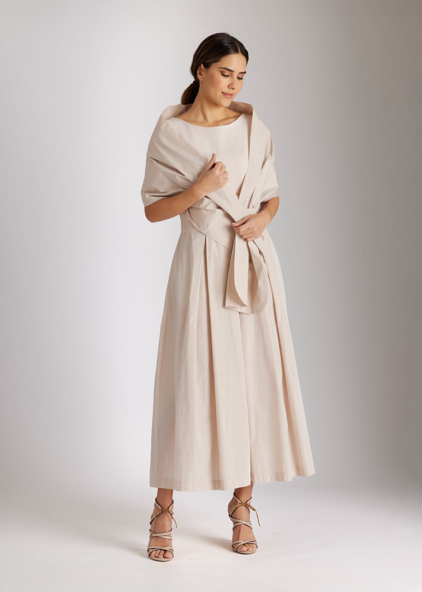 Rechteckige Stola STOLIA aus Taft mit Durchzugschlitz - FOX'S - Fashion