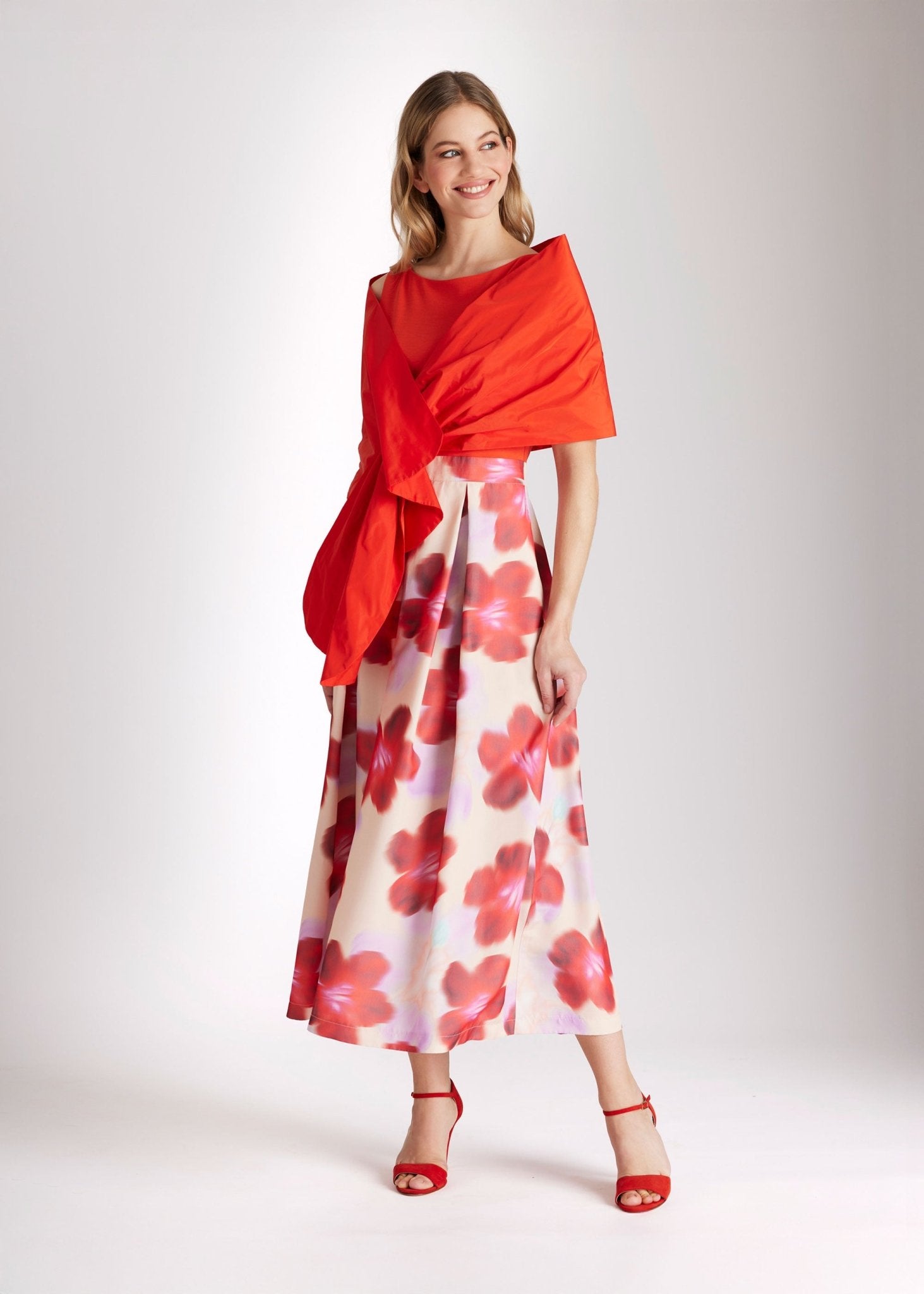 Rechteckige Stola STOLIA aus Taft mit Durchzugschlitz - FOX'S - Fashion