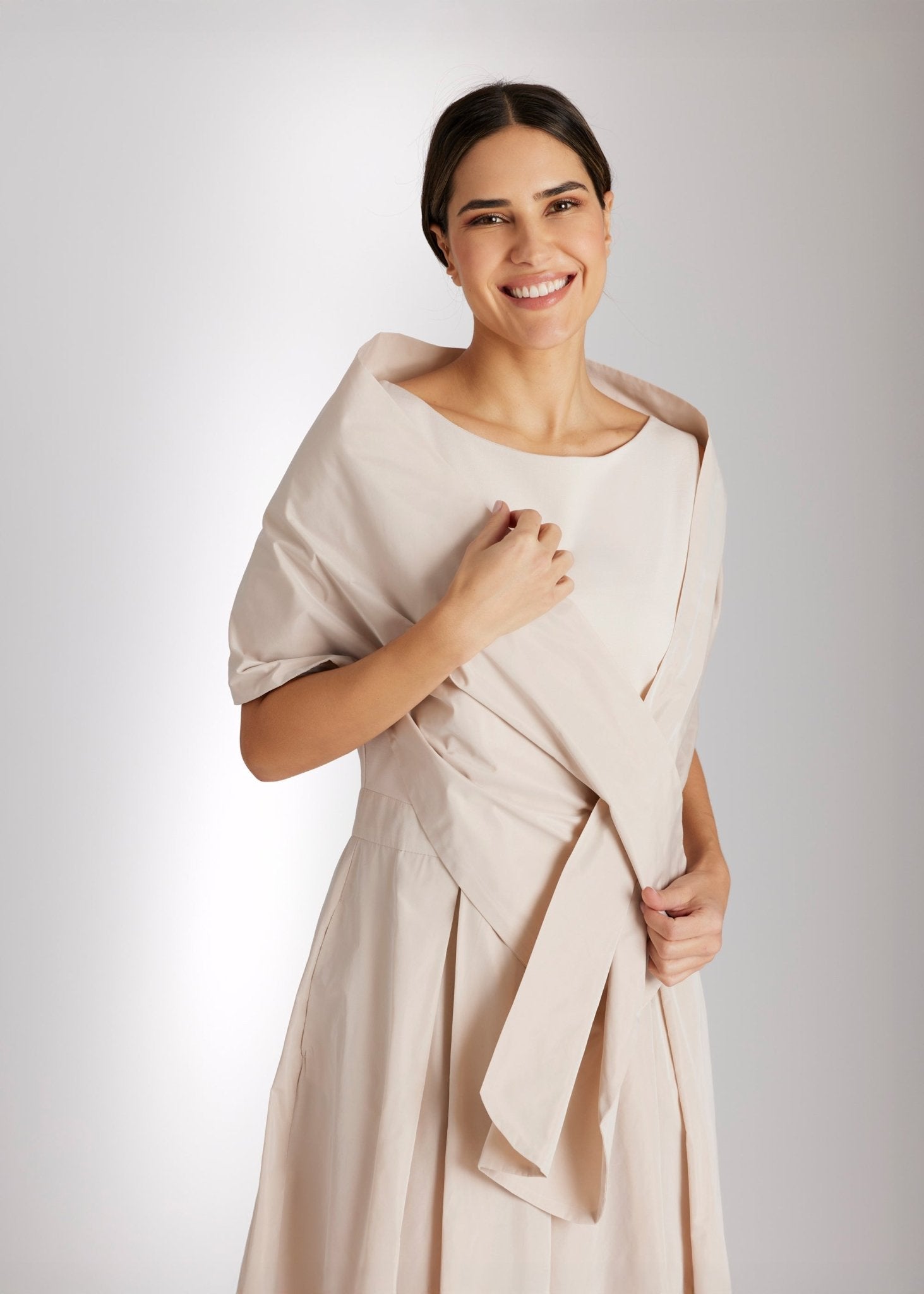 Rechteckige Stola STOLIA aus Taft mit Durchzugschlitz - FOX'S - Fashion