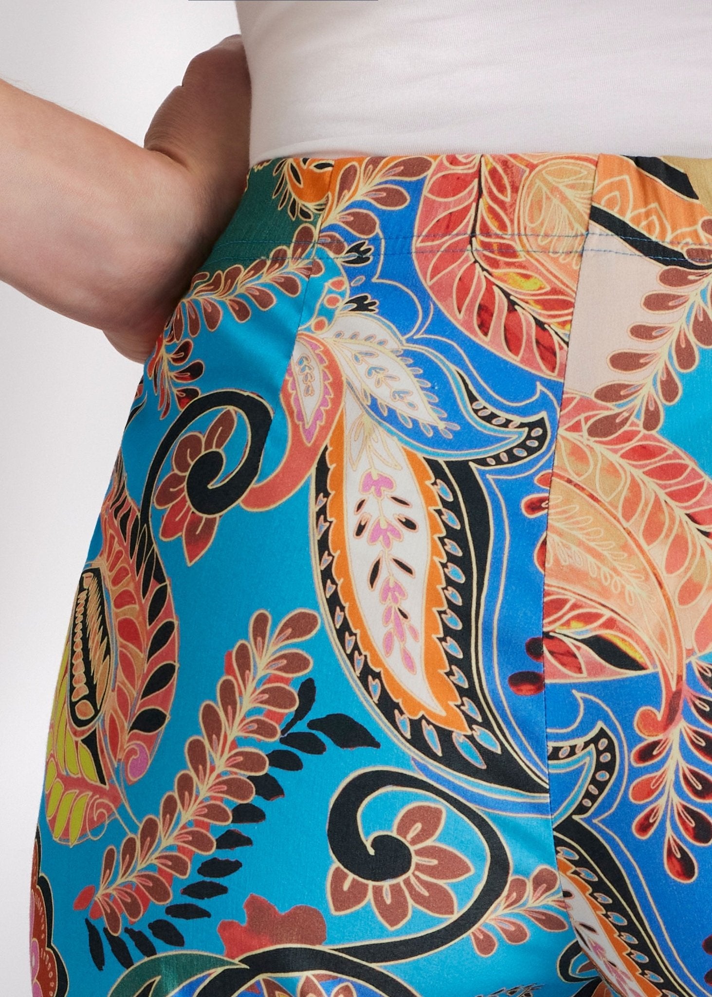 Schmale 7/8 - Hose USTRADI aus Bio - Baumwolle mit Stretch - FOX'S - Fashion