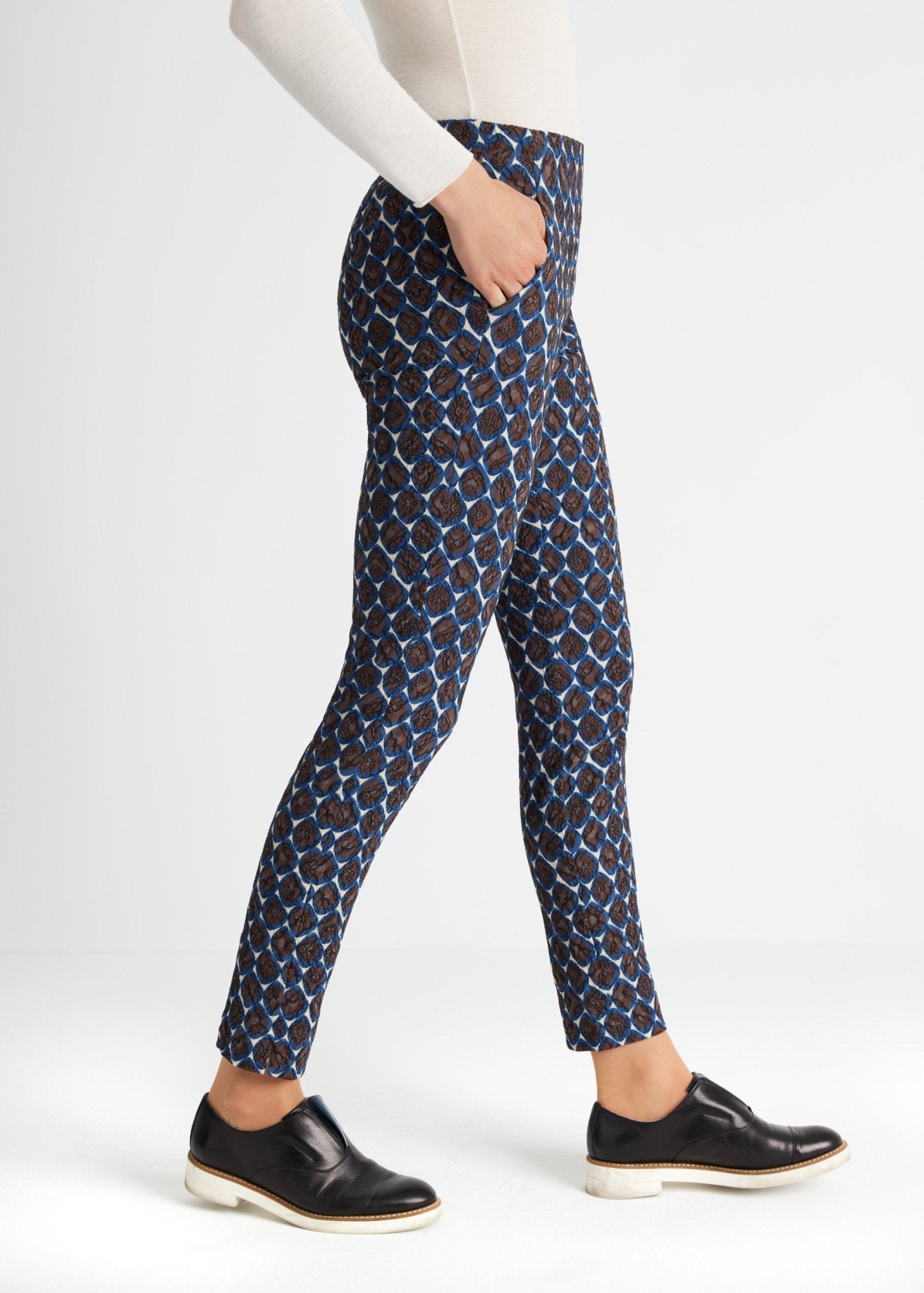 Schmale Hose ENESTRA aus Viskose-Mix mit Gummibund - FOX'S-Fashion