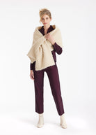 Stola GASTOLA in Fransen-Optik in Beige