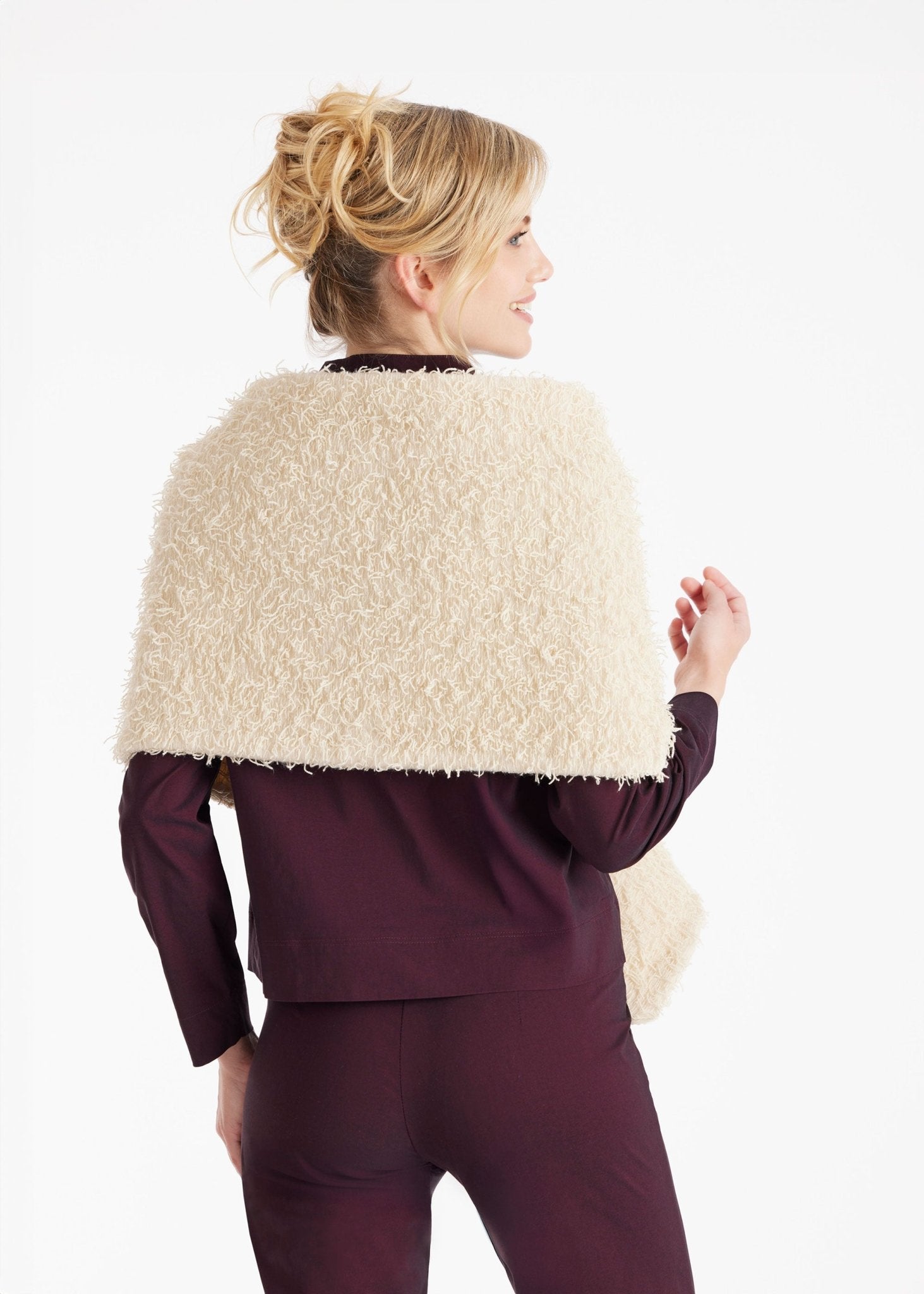 Stola GASTOLA in Fransen-Optik in Beige