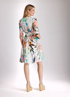 Ärmelloses Midi-Kleid DEMONA mit Rundhalsausschnitt, taillierter Form und floralem Print