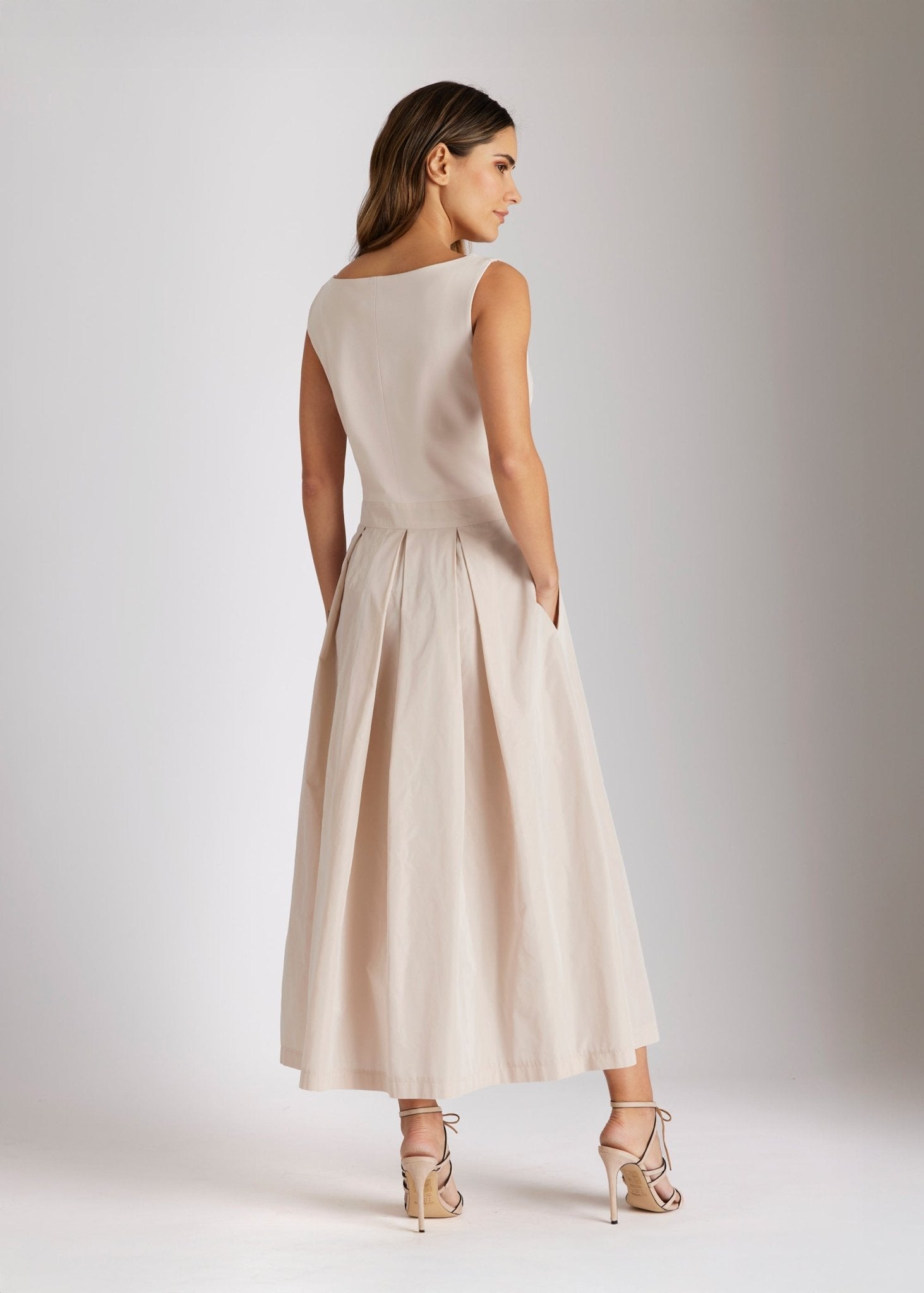 Tailliertes Kleid SEDEBIA im Patch aus Viskosejersey und Taft - FOX'S - Fashion