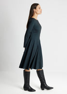 Tailliertes Midi-Kleid JEBIZA aus Viskose-Mix - FOX'S-Fashion