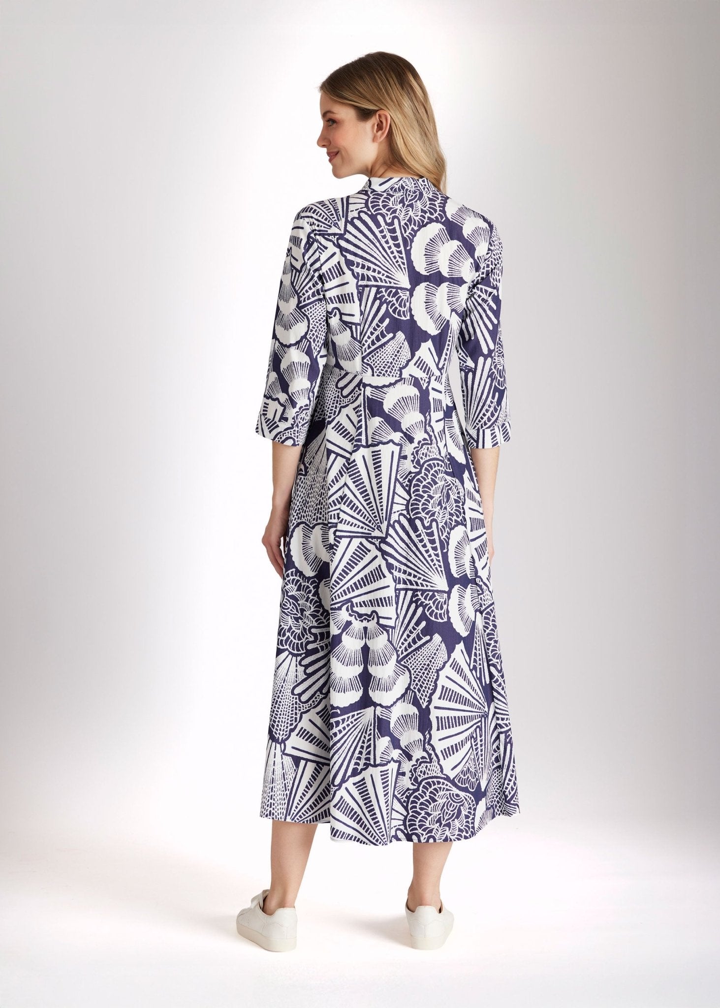 Tailliertes Midi - Kleid UVENTIA aus Bio - Baumwolle - FOX'S - Fashion