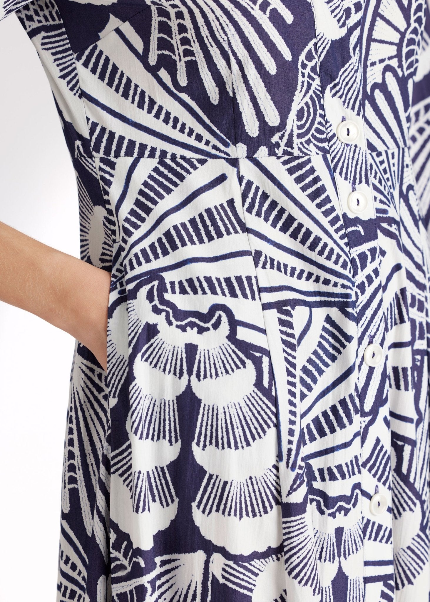 Tailliertes Midi - Kleid UVENTIA aus Bio - Baumwolle - FOX'S - Fashion